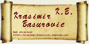 Krasimir Basurović vizit kartica